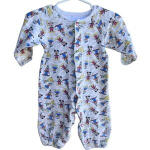 Disneyland Resort Mickey & Friends One Piece Footless Pajama 12 Mo Disney World